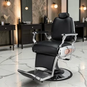 Fauteuil de barbier TIGER B - chaise de Barbier TIGER B - Fauteuil de coiffure pour homme - chaise de coiffure vintage - mobilier de barbier professionnel - barbershop - siège barber