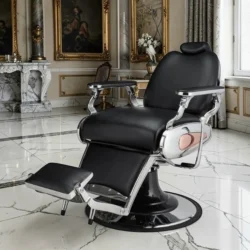 Fauteuil de barbier TIGER B - chaise de Barbier TIGER B - Fauteuil de coiffure pour homme - chaise de coiffure vintage - mobilier de barbier professionnel - barbershop - siège barber