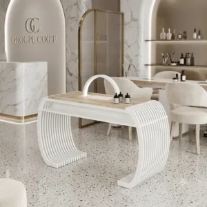table de manucure professionnelle - table nails luxe - mobilier esthétique haut de gamme - mobilier de pédicure professionnel - table_manucure haut de gamme - équipement onglerie premium - table manucure_avec aspirateur - comptoir ongles design - meuble manucure professionnel - agencement salon de coiffure