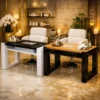 table de manucure professionnelle - table nails luxe - mobilier esthétique haut de gamme - mobilier de pédicure professionnel - table_manucure haut de gamme - équipement onglerie premium - table manucure_avec aspirateur - comptoir ongles design - meuble manucure professionnel - agencement salon de coiffure