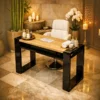table de manucure professionnelle - table nails luxe - mobilier esthétique haut de gamme - mobilier de pédicure professionnel - table_manucure haut de gamme - équipement onglerie premium - table manucure_avec aspirateur - comptoir ongles design - meuble manucure professionnel - agencement salon de coiffure