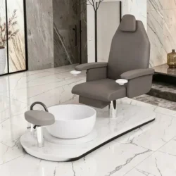 marbre blanc Mobilier esthétique haut de gamme - Mobilier esthétique professionnel - fauteuil pédicure spa -Fauteuil de pédicure haut de gamme