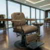 Fauteuil de barbier HARRY - Fauteuil barbier vintage - chaise barbier professionnel - massant - mobilier de barbier professionnel - Fauteuil barbier haut de gamme - fauteuil de coiffure pour homme - groupe coiff - mobicoiff - mallys