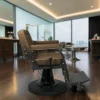 Fauteuil de barbier HARRY - Fauteuil barbier vintage - chaise barbier professionnel - massant - mobilier de barbier professionnel - Fauteuil barbier haut de gamme - fauteuil de coiffure pour homme - groupe coiff - mobicoiff - mallys