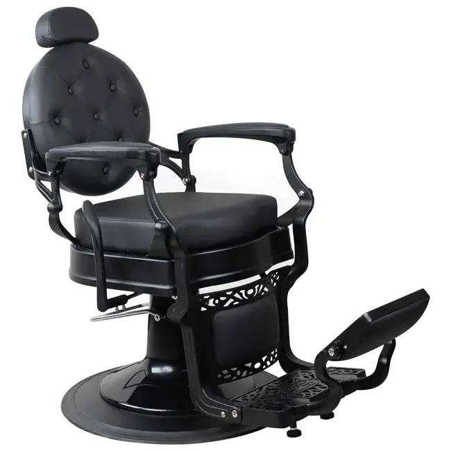 Fauteuil de barbier Maximus - chaise de Barbier Maximus - Fauteuil de coiffure pour homme - chaise de coiffure vintage - mobilier de barbier professionnel - barbershop - siège barber