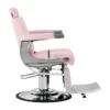 Fauteuil de barbier Visionerio Rose - Fauteuil barbier vintage - chaise barbier professionnel - massant - mobilier de barbier professionnel - Fauteuil barbier haut de gamme - fauteuil de coiffure pour homme
