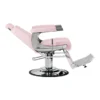 Fauteuil de barbier Visionerio Rose - Fauteuil barbier vintage - chaise barbier professionnel - massant - mobilier de barbier professionnel - Fauteuil barbier haut de gamme - fauteuil de coiffure pour homme