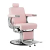 Fauteuil de barbier Visionerio Rose - Fauteuil barbier vintage - chaise barbier professionnel - massant - mobilier de barbier professionnel - Fauteuil barbier haut de gamme - fauteuil de coiffure pour homme