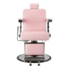 Fauteuil de barbier Visionerio Rose - Fauteuil barbier vintage - chaise barbier professionnel - massant - mobilier de barbier professionnel - Fauteuil barbier haut de gamme - fauteuil de coiffure pour homme