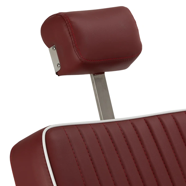 Fauteuil de barbier Visionerio Rouge - Fauteuil barbier vintage - chaise barbier professionnel - massant - mobilier de barbier professionnel - Fauteuil barbier haut de gamme - fauteuil de coiffure pour homme