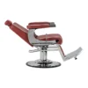 Fauteuil de barbier Visionerio Rouge - Fauteuil barbier vintage - chaise barbier professionnel - massant - mobilier de barbier professionnel - Fauteuil barbier haut de gamme - fauteuil de coiffure pour homme