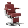 Fauteuil de barbier Visionerio Rouge - Fauteuil barbier vintage - chaise barbier professionnel - massant - mobilier de barbier professionnel - Fauteuil barbier haut de gamme - fauteuil de coiffure pour homme
