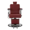 Fauteuil de barbier Visionerio Rouge - Fauteuil barbier vintage - chaise barbier professionnel - massant - mobilier de barbier professionnel - Fauteuil barbier haut de gamme - fauteuil de coiffure pour homme