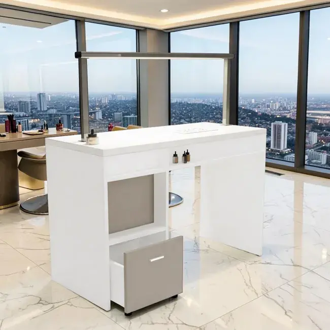 Table de Manucure Worker Lux - table onglerie avec aspirateur intégré - Table de manucure professionnelle - table onglerie professionnelle - mobilier esthétique et onglerie