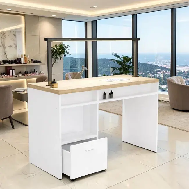 Table de Manucure Worker Lux - table onglerie avec aspirateur intégré - Table de manucure professionnelle - table onglerie professionnelle - mobilier esthétique et onglerie