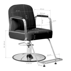 ACRI Black CP (10) ACRI Styling Chair - ACRI Hairdressing Chair - Professional Styling Chair - Hair Salon Furniture - Professional Hairdressing Furniture - Mobicoiff - Groupe Coiff - Malys - Hairdresser Salon