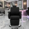 Fauteuil de barbier ATHENA B - Fauteuil barbier vintage - chaise barbier professionnel - - mobilier de barbier professionnel - Fauteuil barbier haut de gamme - fauteuil de coiffure pour homme