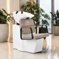 Professional shampoo basin - Hairdressing wash basin - Hair salon furniture - Designer hairdressing furniture - Ergonomic wash chair - High-end hairdressing furniture - Hair salon furniture - Gold and black shampoo basin - Professional hairdressing equipment