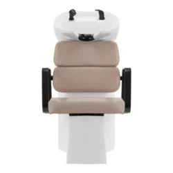Professional shampoo basin - Hairdressing wash basin - Hair salon furniture - Designer hairdressing furniture - Ergonomic wash chair - High-end hairdressing furniture - Hair salon furniture - Gold and black shampoo basin - Professional hairdressing equipment
