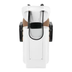 Adele BGE B (5) Professional shampoo basin - Hairdressing wash basin - Hair salon furniture - Designer hairdressing furniture - Ergonomic wash chair - High-end hairdressing furniture - Hair salon furniture - Gold and black shampoo basin - Professional hairdressing equipment