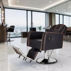 Fauteuil de barbier Holland - Fauteuil barbier vintage - chaise barbier professionnel - massant - mobilier de barbier professionnel - Fauteuil barbier haut de gamme - fauteuil de coiffure pour homme