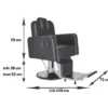 Fauteuil de barbier Holland - Fauteuil barbier vintage - chaise barbier professionnel - massant - mobilier de barbier professionnel - Fauteuil barbier haut de gamme - fauteuil de coiffure pour homme