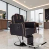 Fauteuil de barbier Holland - Fauteuil barbier vintage - chaise barbier professionnel - massant - mobilier de barbier professionnel - Fauteuil barbier haut de gamme - fauteuil de coiffure pour homme