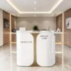 Comptoir d'accueil LUXORIA - comptoir caisse LUXORIA - Meuble de réception LUXORIA - meuble de réception salon de coiffure - mobilier de coiffure professionnel - meuble d'accueil salon de coiffure - groupe coiff - mobicoiff - malys