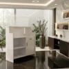 Comptoir d'accueil LUXORIA LINE - comptoir caisse LUXORIA LINE - Meuble de réception LUXORIA LINE - meuble de réception salon de coiffure - mobilier de coiffure professionnel - meuble d'accueil salon de coiffure - groupe coiff - mobicoiff - malys