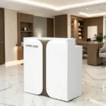 Comptoir d'accueil LUXORIA LINE - comptoir caisse LUXORIA LINE - Meuble de réception LUXORIA LINE - meuble de réception salon de coiffure - mobilier de coiffure professionnel - meuble d'accueil salon de coiffure - groupe coiff - mobicoiff - malys