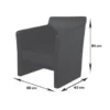 QUADRO (12) Fauteuil d’attente QUADRO 1 place - Fauteuil salle d’Attente QUADRO 1 Place - fauteuil d'attente pour salon de coiffure - mobilier de coiffure professionnel - canapé salle d'attente - groupe coiff - malys - mobicoiff - salon de coiffure