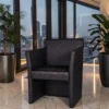 Fauteuil d’attente QUADRO 1 place - Fauteuil salle d’Attente QUADRO 1 Place - fauteuil d'attente pour salon de coiffure - mobilier de coiffure professionnel - canapé salle d'attente - groupe coiff - malys - mobicoiff - salon de coiffure