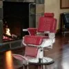 Fauteuil de barbier Royal X - Fauteuil barbier vintage - Fauteuil de coiffure pour homme - Chaise de barbier vintage - Fauteuil barbier professionnel - barbershop - barber - mobicoiff - malys