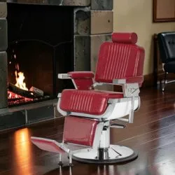 Fauteuil de barbier Royal X - Fauteuil barbier vintage - Fauteuil de coiffure pour homme - Chaise de barbier vintage - Fauteuil barbier professionnel - barbershop - barber - mobicoiff - malys