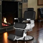 Fauteuil de barbier Royal X - Fauteuil barbier vintage - Fauteuil de coiffure pour homme - Chaise de barbier vintage - Fauteuil barbier professionnel - barbershop - barber - mobicoiff - malys