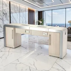 Table de Manucure Concorde 2 Places (5) Table de Manucure concorde - table onglerie avec aspirateur intégré - Table de manucure professionnelle - table onglerie professionnelle - mobilier esthétique et onglerie
