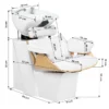 Bac à shampooing professionnel - Bac de lavage coiffure - Meuble pour salon de coiffure - Mobilier de coiffure design - Fauteuil de lavage ergonomique - Mobilier de coiffure haut de gamme - meuble pour salon de coiffure - Bac à shampoing doré et noir - Équipement de coiffure professionnel