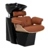 Bac à shampooing professionnel - Bac de lavage coiffure - Meuble pour salon de coiffure - Mobilier de coiffure design - Fauteuil de lavage ergonomique - Mobilier de coiffure haut de gamme - meuble pour salon de coiffure - Bac à shampoing doré et noir - Équipement de coiffure professionnel