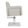 Bergamo (3) hairdressing chair - professional hairdressing furniture - hairdressing chair - hairdressing seat - ladies' hairdressing chair - hairdressing salon furniture - hydraulic hairdressing chair - square base hairdresser chair - faux leather hairdressing chair - grey designer hairdressing seat