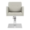 Bergamo (4) hairdressing chair - professional hairdressing furniture - hairdressing chair - hairdressing seat - ladies' hairdressing chair - hairdressing salon furniture - hydraulic hairdressing chair - square base hairdresser chair - faux leather hairdressing chair - grey designer hairdressing seat