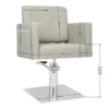 Bergamo (7) hairdressing chair - professional hairdressing furniture - hairdressing chair - hairdressing seat - ladies' hairdressing chair - hairdressing salon furniture - hydraulic hairdressing chair - square base hairdresser chair - faux leather hairdressing chair - grey designer hairdressing seat