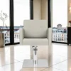 fauteuil de coiffure - mobilier de coiffure professionnel - chaise de coiffure - siège de coiffure - fauteuil de coiffure pour femme - meubles pour salon de coiffure - fauteuil de coiffure hydraulique - fauteuil coiffeur base carrée - fauteuil de coiffure éco-cuir - siège de coiffure design gris