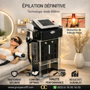 appareil laser diode - épilation définitive - technologie 808nm - refroidissement saphir - machine esthétique pro - épilation indolore - laser professionnel - haute performance - traitement durable - centre esthétique