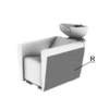 Bac à shampooing professionnel - Bac de lavage coiffure - Meuble pour salon de coiffure - Mobilier de coiffure design - Fauteuil de lavage ergonomique - Mobilier de coiffure haut de gamme - meuble pour salon de coiffure - Bac à shampoing doré et noir - Équipement de coiffure professionnel