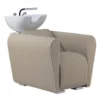 Bac à shampooing professionnel - Bac de lavage coiffure - Meuble pour salon de coiffure - Mobilier de coiffure design - Fauteuil de lavage ergonomique - Mobilier de coiffure haut de gamme - meuble pour salon de coiffure - Bac à shampoing doré et noir - Équipement de coiffure professionnel