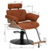 fauteuil de coiffure - mobilier de coiffure professionnel - chaise de coiffure - siège de coiffure - fauteuil de coiffure pour femme - meubles pour salon de coiffure - fauteuil de coiffure hydraulique - fauteuil coiffeur base carrée - fauteuil de coiffure éco-cuir - siège de coiffure design gris