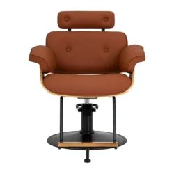 Fauteuil de Coiffure Florence Marron BC (4) fauteuil de coiffure - mobilier de coiffure professionnel - chaise de coiffure - siège de coiffure - fauteuil de coiffure pour femme - meubles pour salon de coiffure - fauteuil de coiffure hydraulique - fauteuil coiffeur base carrée - fauteuil de coiffure éco-cuir - siège de coiffure design gris