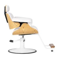 Fauteuil de coiffure Florence Blanc BC (2) fauteuil de coiffure - mobilier de coiffure professionnel - chaise de coiffure - siège de coiffure - fauteuil de coiffure pour femme - meubles pour salon de coiffure - fauteuil de coiffure hydraulique - fauteuil coiffeur base carrée - fauteuil de coiffure éco-cuir - siège de coiffure design gris