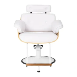 Fauteuil de coiffure Florence Blanc BC (3) fauteuil de coiffure - mobilier de coiffure professionnel - chaise de coiffure - siège de coiffure - fauteuil de coiffure pour femme - meubles pour salon de coiffure - fauteuil de coiffure hydraulique - fauteuil coiffeur base carrée - fauteuil de coiffure éco-cuir - siège de coiffure design gris