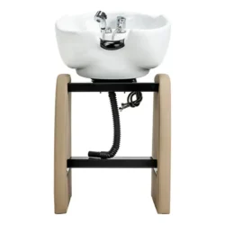 OMEGA Aqualina Beige (6) portable shampoo bowl - portable wash basin - hair salon wash basin - professional hairdressing furniture - freestanding shampoo bowl - ceramic basin wash station - adjustable tilt shampoo bowl - space-saving hairdressing basin - self-standing wash station - at-home hairdresser equipment - faux leather upholstered shampoo bowl - mobile hairdressing wash unit - hair washing basin - floor-standing shampoo bowl - hairdressing wash tub - professional nail salon furniture - 2-person professional manicure table - manicure table with integrated vacuum - barber illuminated sign - barber shop signage